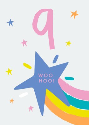 Woo Hoo 9th Birthday Card