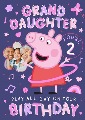 Peppa Pig Granddaughter You're 2 Birthday Card