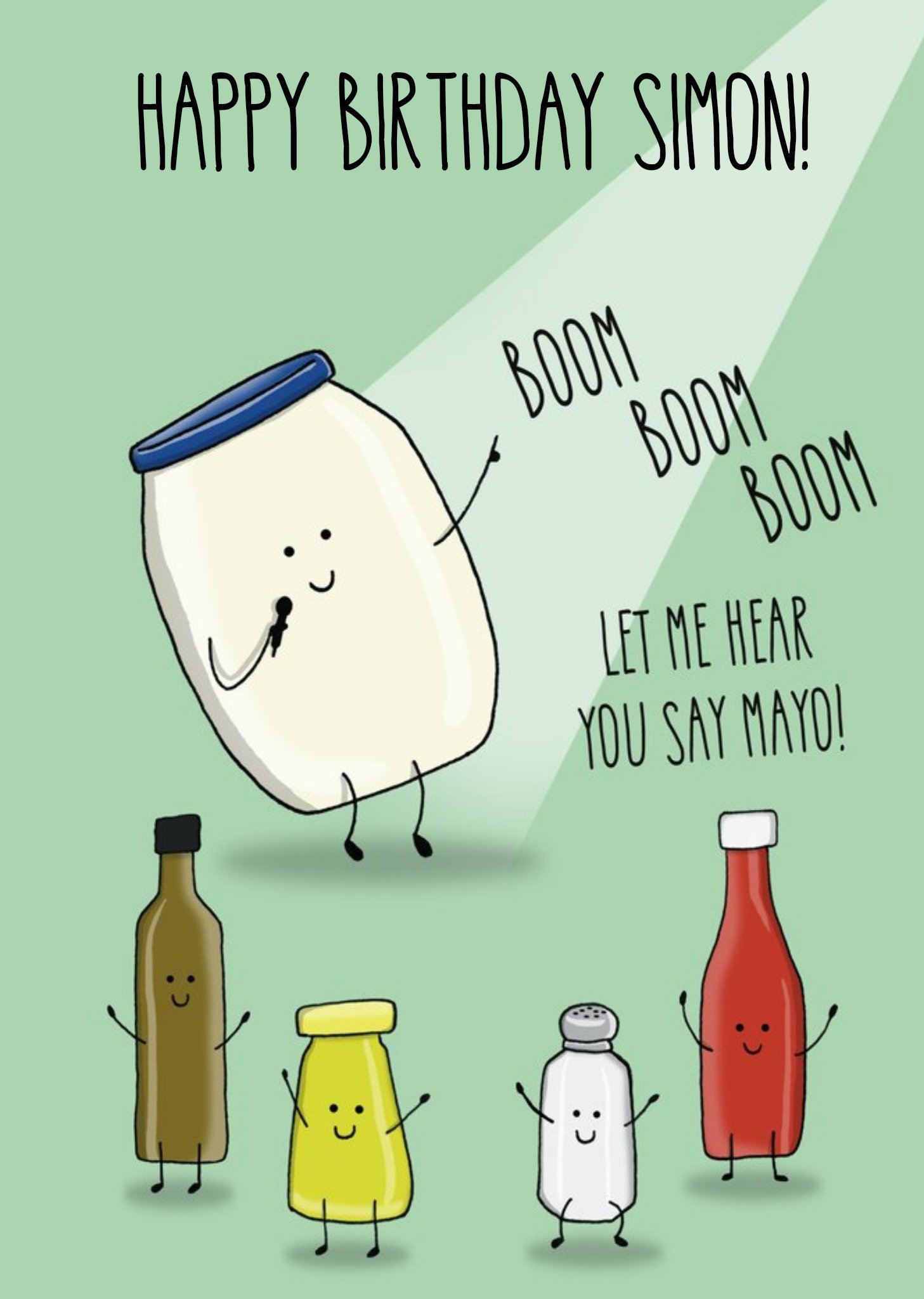 Moonpig Illustration Of Food Condiments. Funny Quote Birthday Card