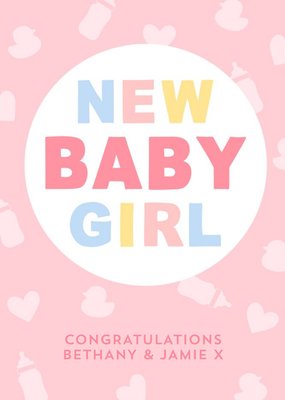 New baby girl card