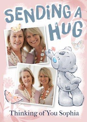 Tatty Teddy Cute Sending A Hug Photo Upload Thinking Of You Card