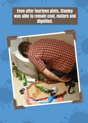 Fourteen Pints Later Funny Personalised Birthday Card