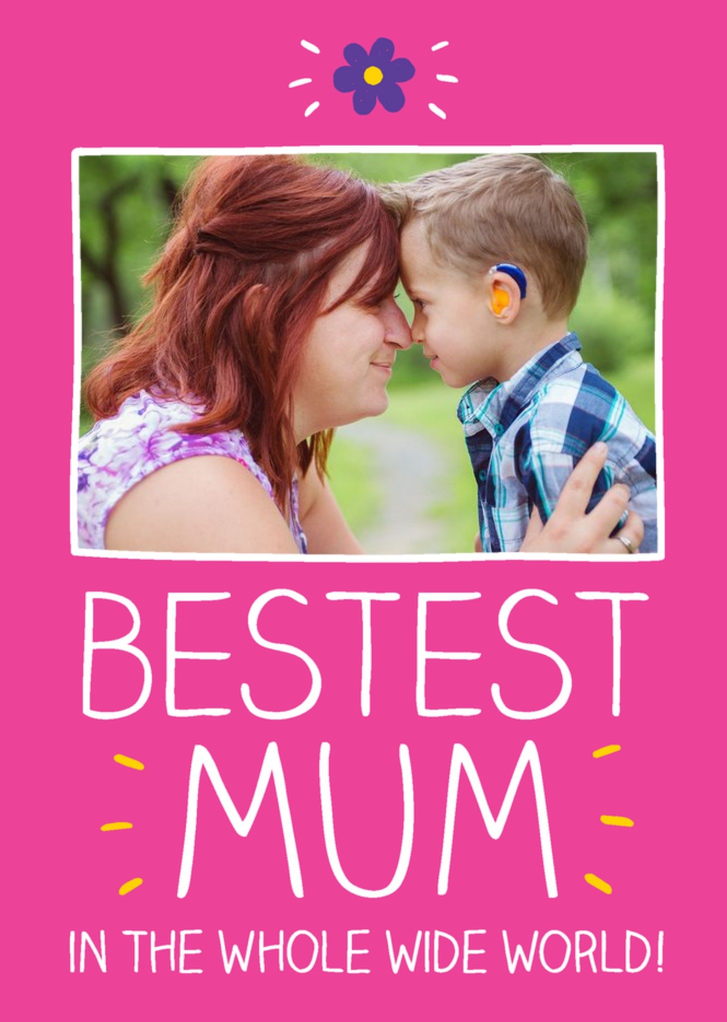 Happy Jackson Birthday Card For Mum - Photo Upload - Bestest Mum