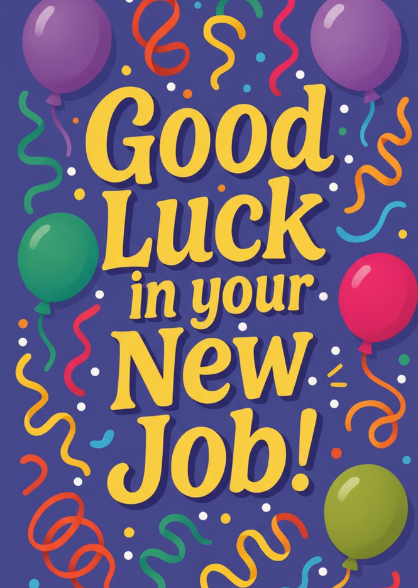Moonpig Good Luck In Your New Job Illustrated Card