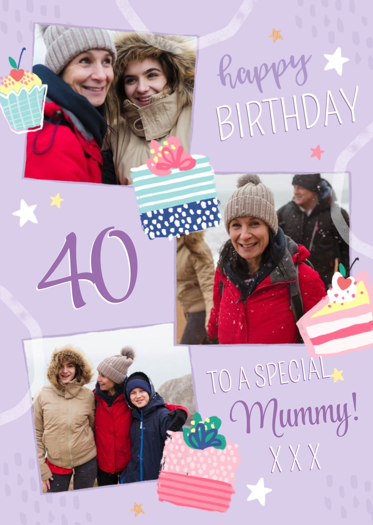 Moonpig 40 Special Mummy Photo Upload Birthday Card