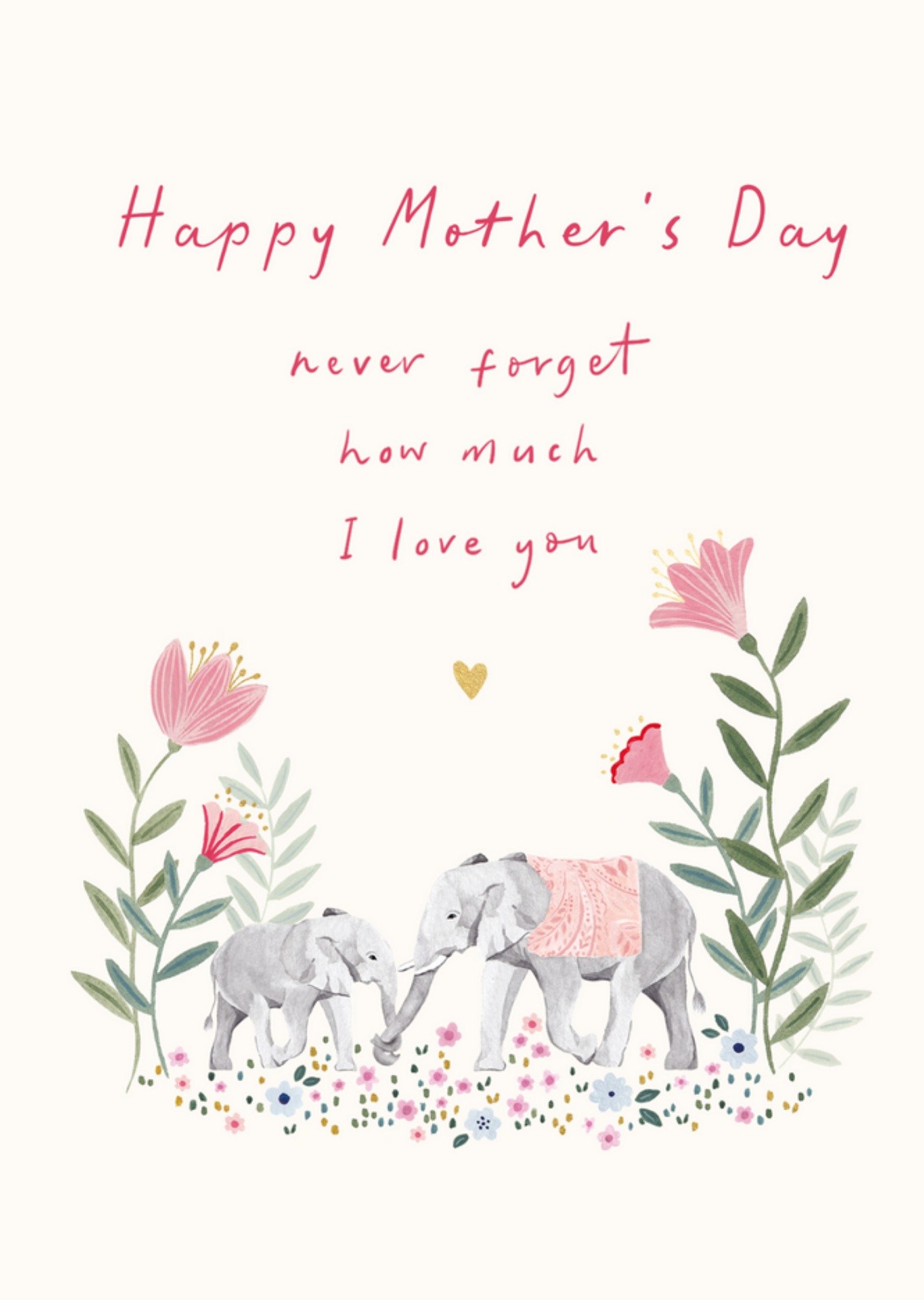 Moonpig Never Forget How Much I Love You Mother's Day Card, Large