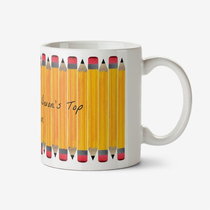 World's Best Teacher Pencil Personalised Mug