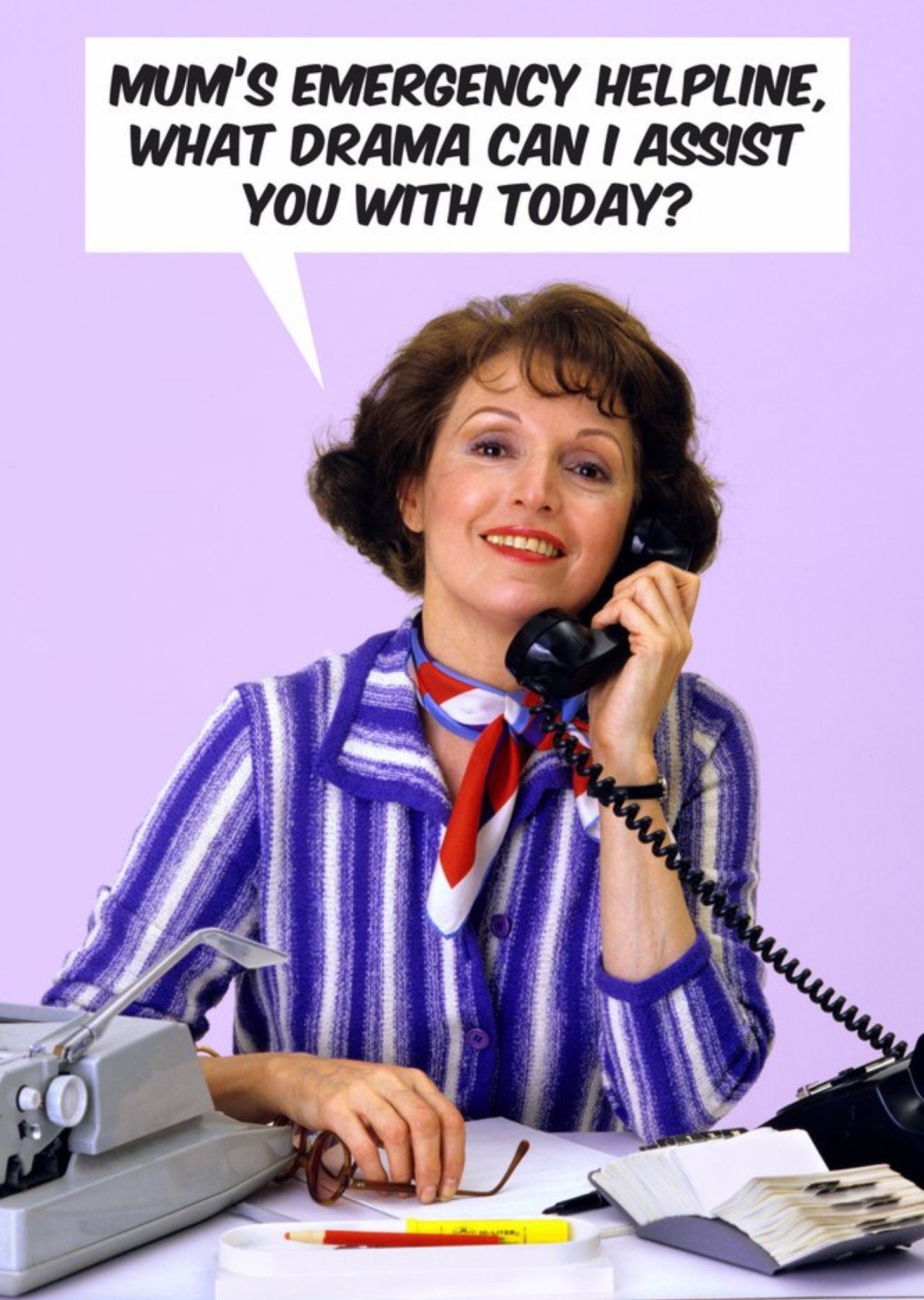 Moonpig Mums Emergency Helpline Card