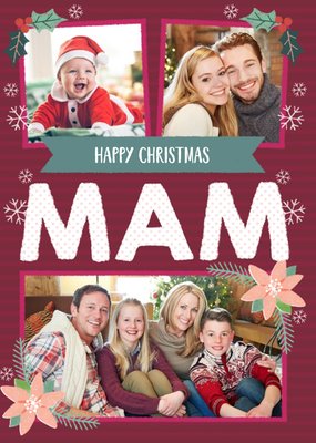 Mam Photo Upload Christmas Postcard