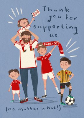 Thank You For Supporting Us Football Illustrated Card