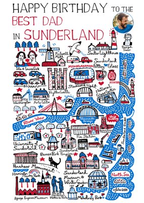 Sunderland Illustrations Photo Upload Birthday Card