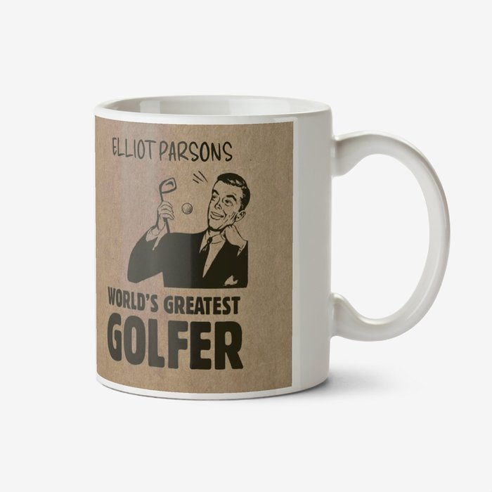 Retro Illustration World's Greatest Golfer Mug