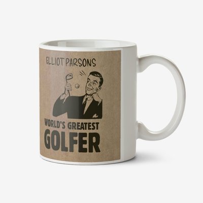 Retro Illustration World's Greatest Golfer Mug