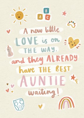 A New Little Love On The Way Auntie Card