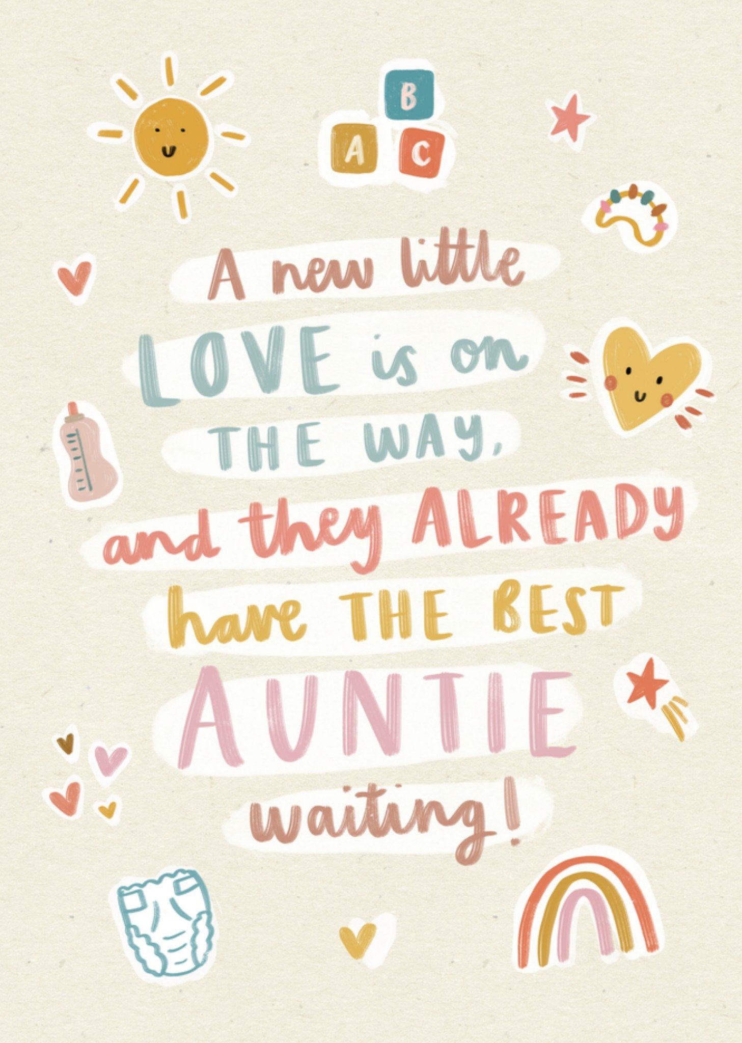 Moonpig A New Little Love On The Way Auntie Card