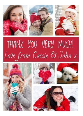 Thank You Christmas Postcard