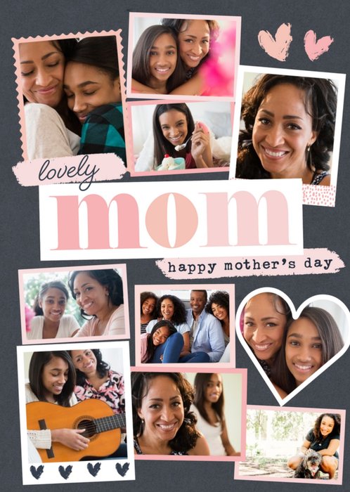 Lovely Mom Happy Mothers Day Multiple Photo Upload Mothers Day Card