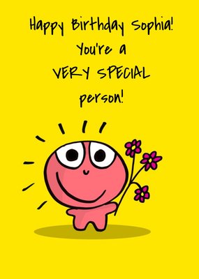 Sunshine Yellow You're A Very Special Person Happy Birthday Card