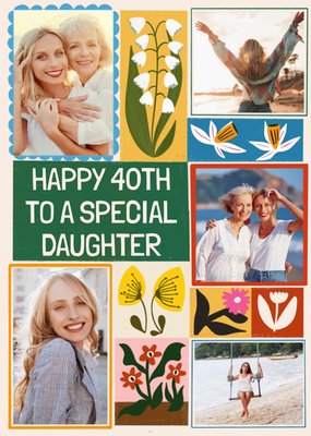 Daughter Photo Upload 40th Birthday Card