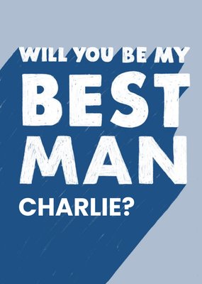 Typographic Best Man Card