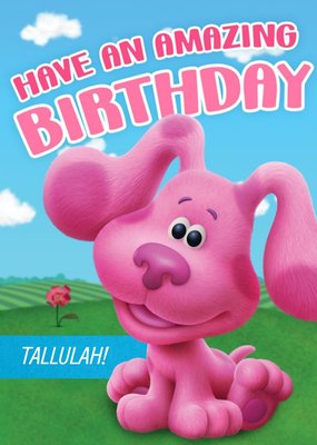 Blue's Clues Magenta Dog Birthday Card