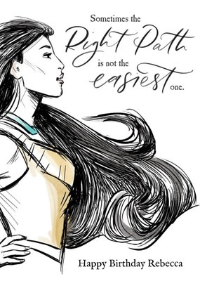 Disney Princess Pocahontas The Right Path Birthday Card