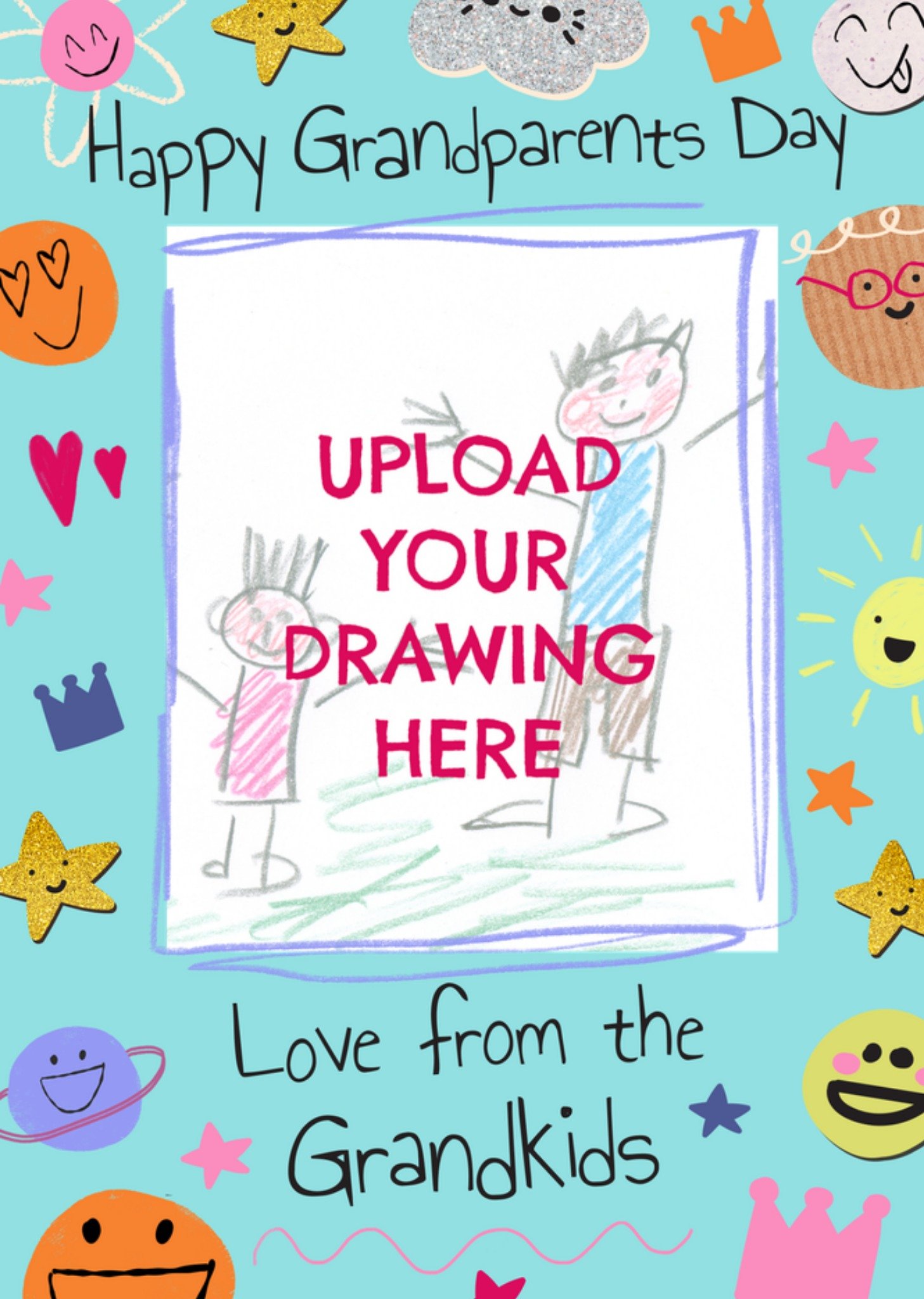 Moonpig Fun Upload Your Drawing Grandparents Day Card From The Grandkids