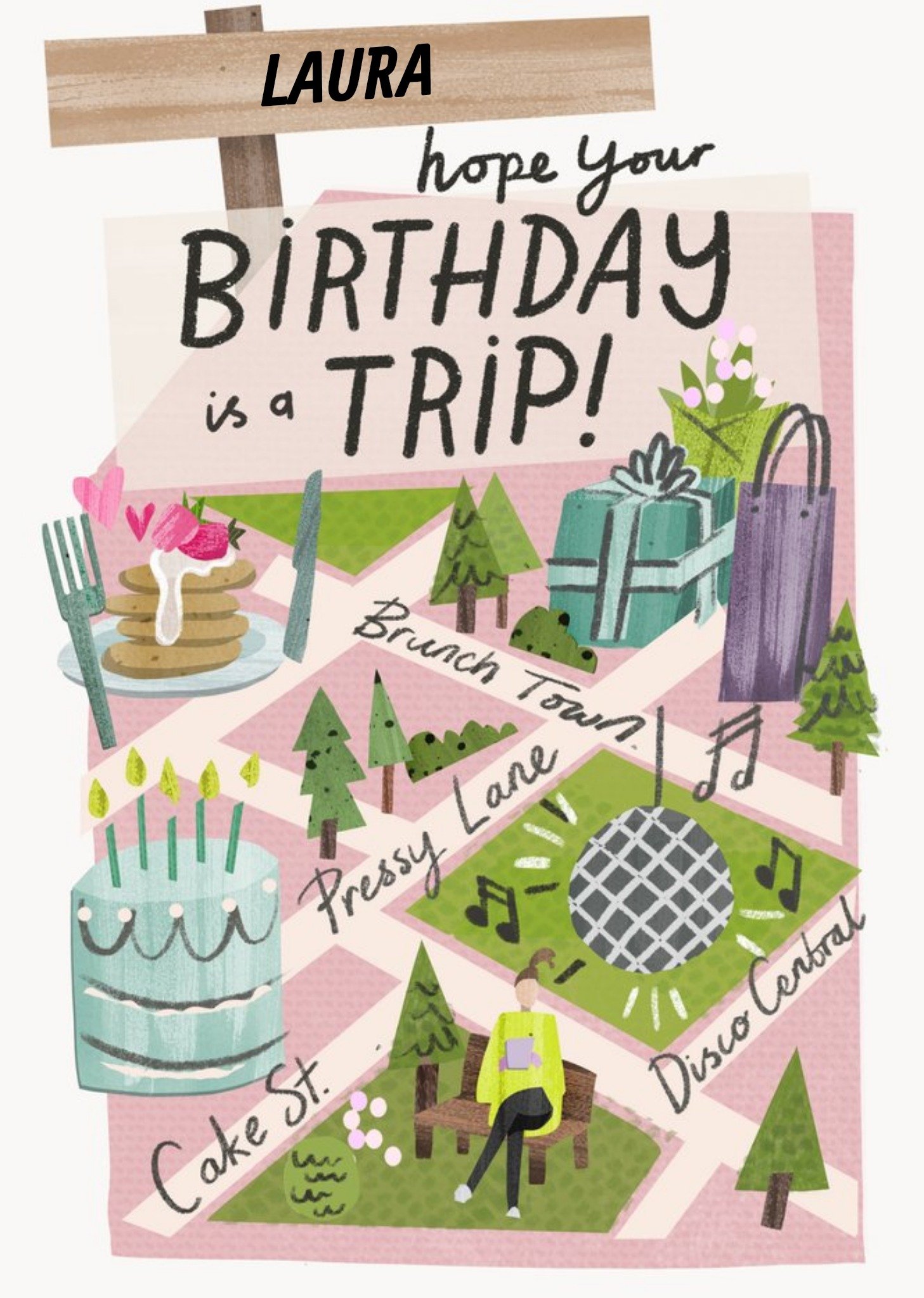 Moonpig Illustrated Hope Your Birthday Is A Trip Card