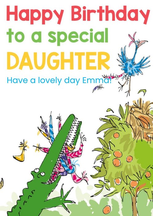 Roald Dahl The Enormous Crocodile special daughter birthday card