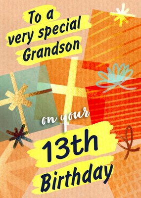 To A Very Special Grandson On Your Birthday Personalise Age Card