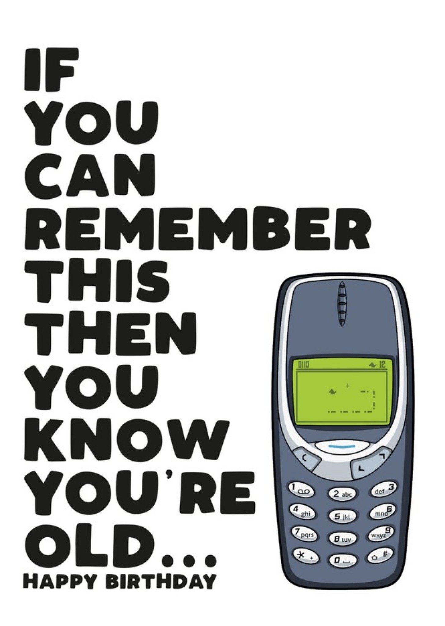 Filthy Sentiments Funny Old Age Mobile Phone Birthday Card