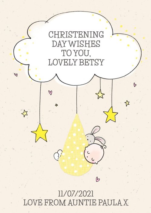Christening day wishes card
