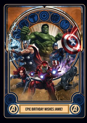 Marvel Avengers Birthday card - The Avengers