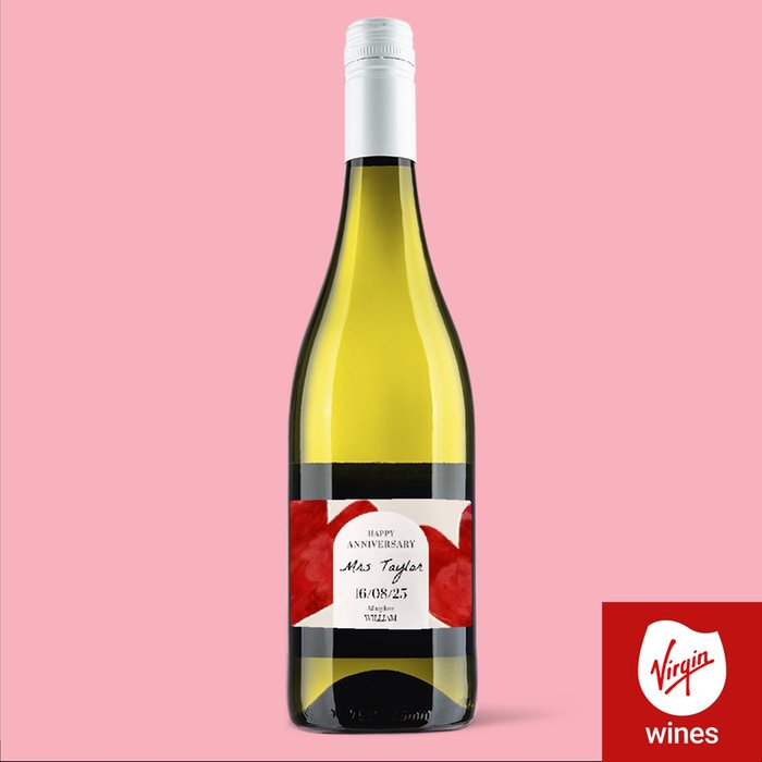 Virgin Wines Personalised Happy Anniversary Pinot Grigio 75cl