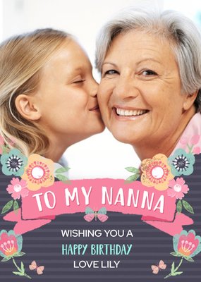 Happy Birthday to my Nanna Banner Photo Card