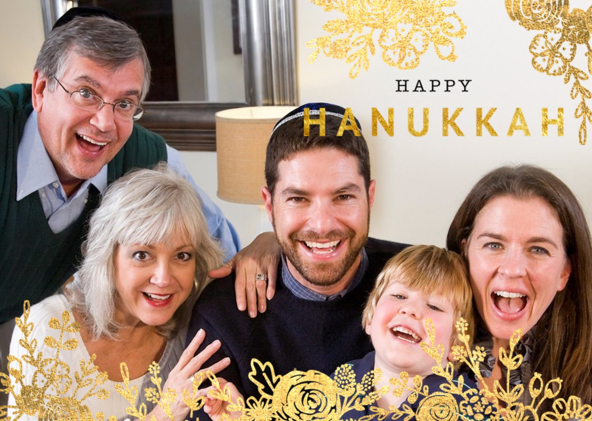 Moonpig Happy Hanukkah Photo Upload Menorah Card