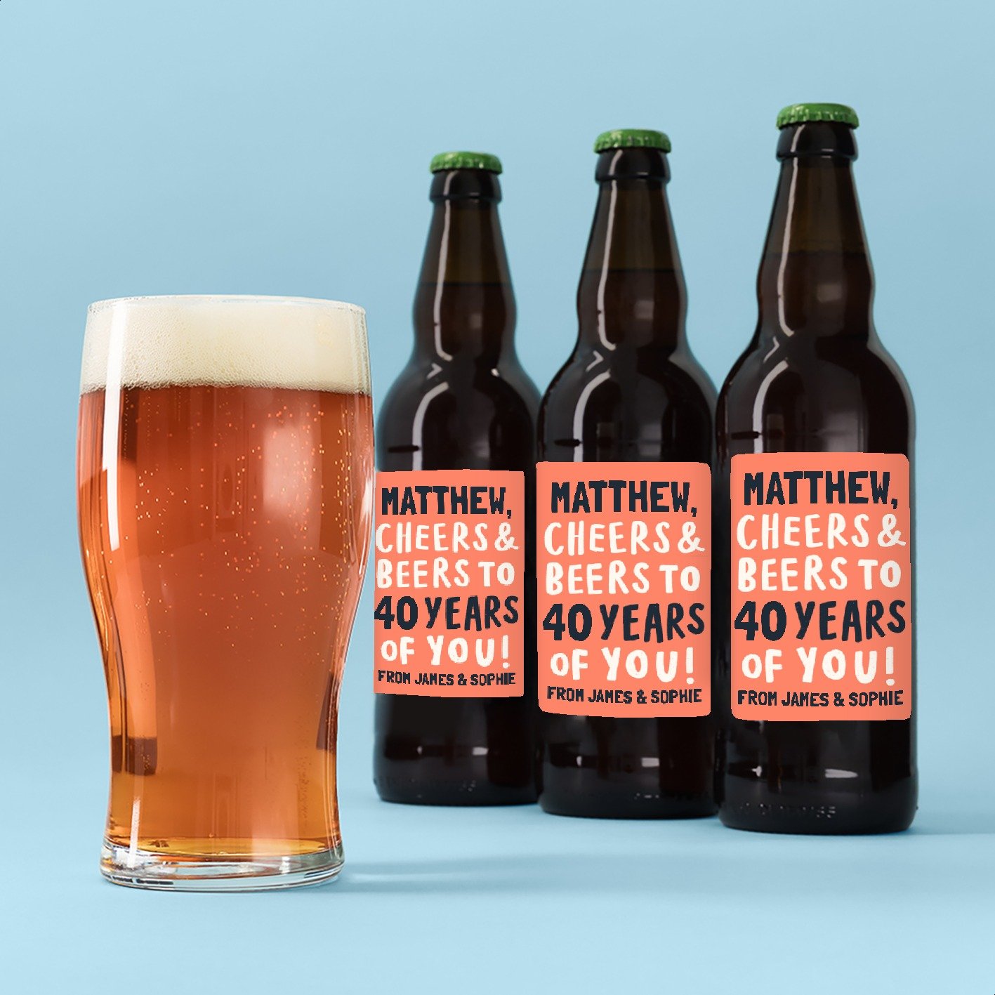 Hogs Back Personalised Milestone Birthday Beer Trio 3X500Ml