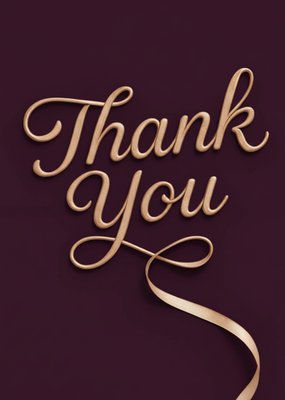 Thank You Typography Card
