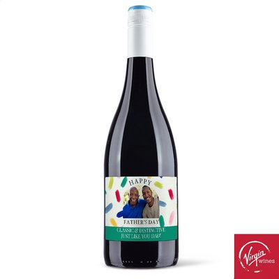 Personalised Happy Father's Day Red Wine 75cl
