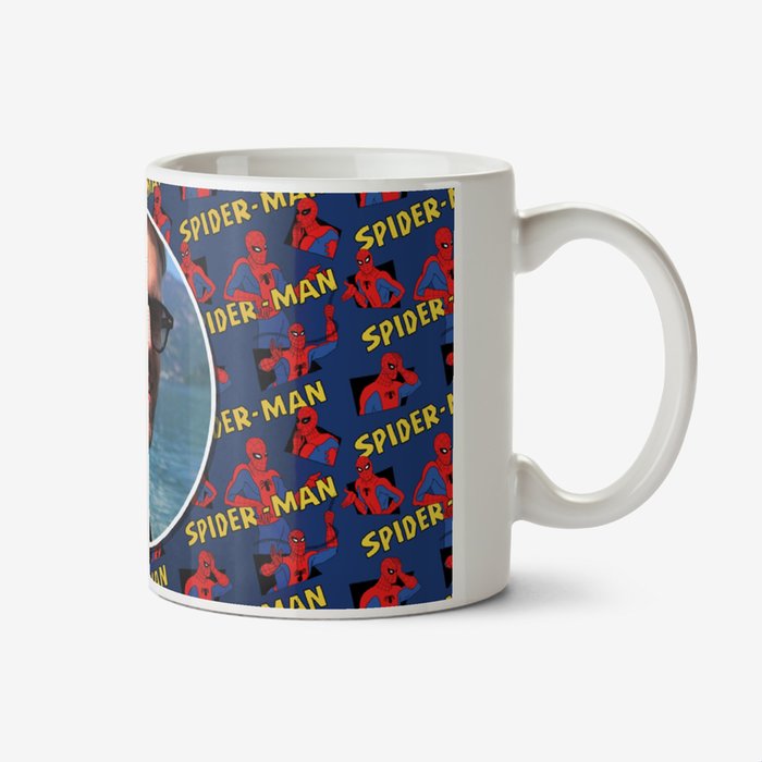 Marvel Spiderman Pattern Photo Upload Mug