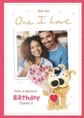 Boofle One I Love Photo Upload Birthday Card