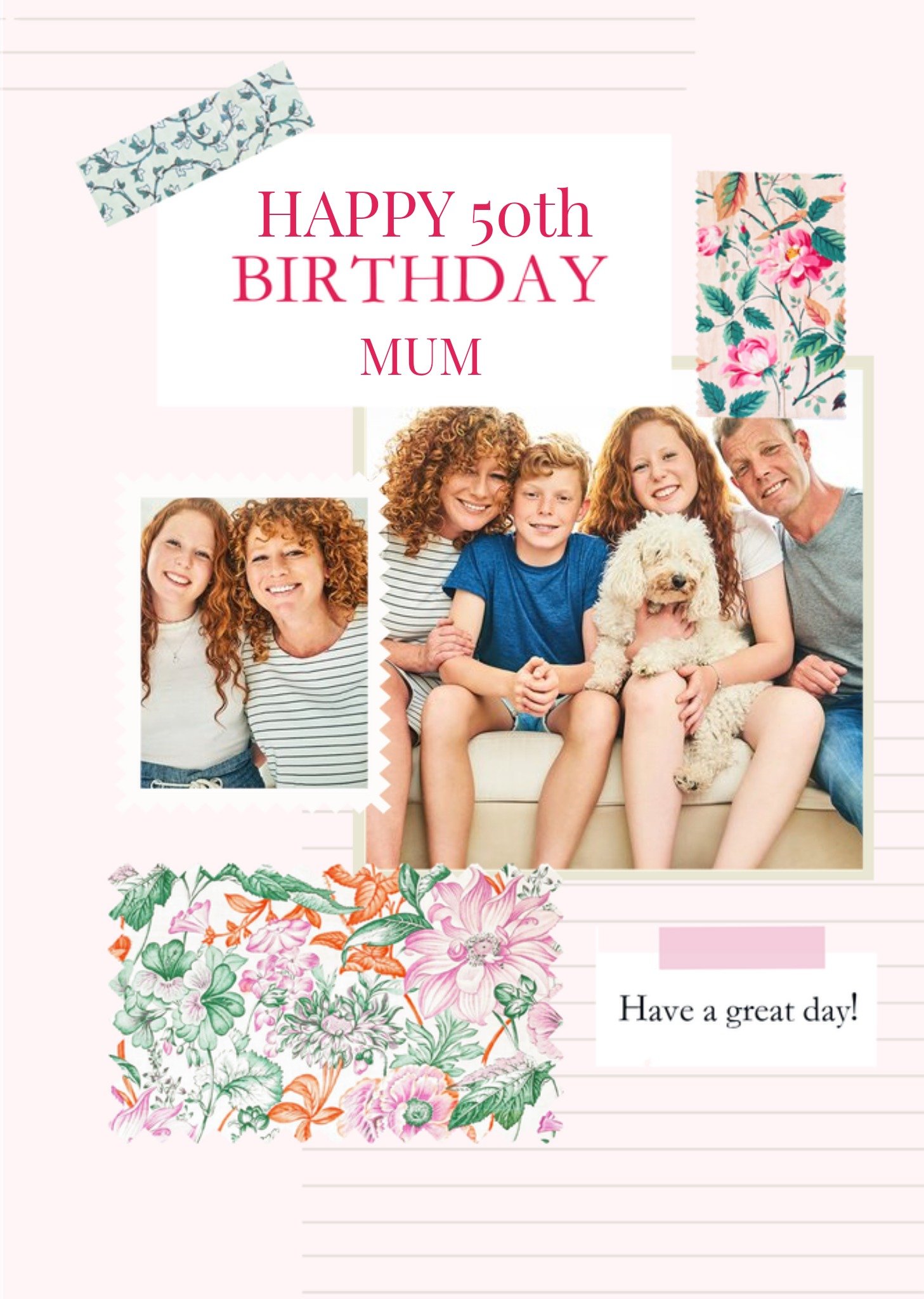 the V&a V&a Fashion And Textiles Collection Mum 50th Birthday Card