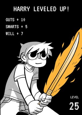 Scott Pilgrim vs. the World Birthday card - level up!