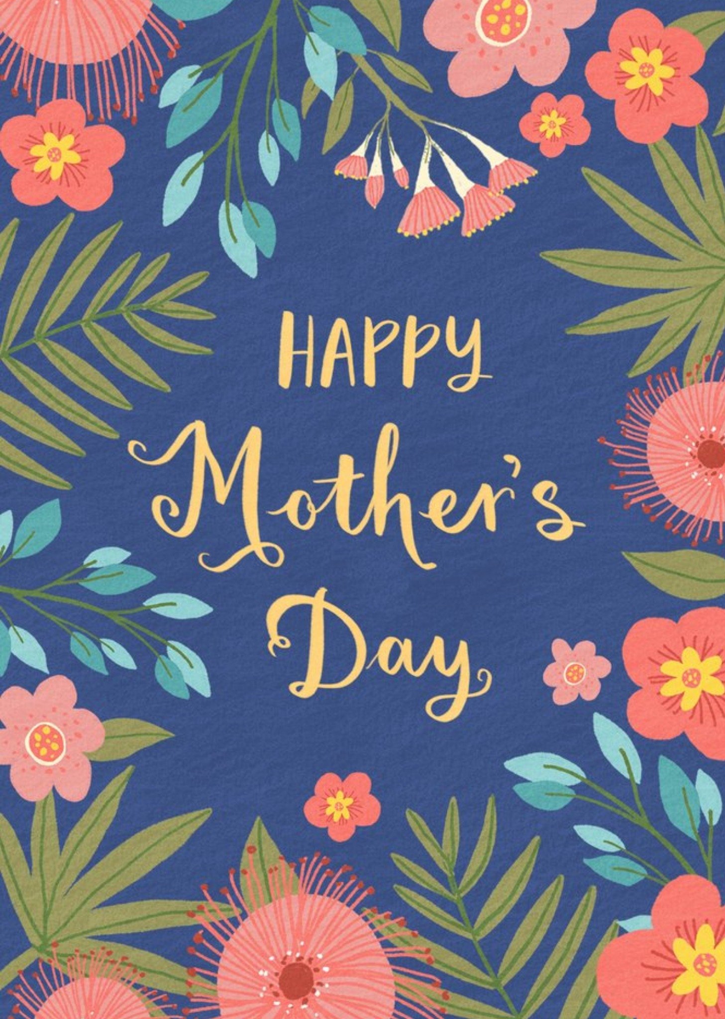 Moonpig Dalia Clark Design Illustrated Floral Mother's Day Card