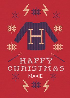 Harry Potter Christmas Jumper card - Happy Christmas