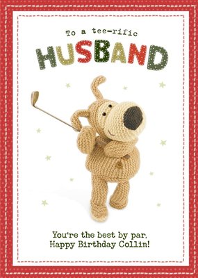 Boofle To my Teerific Husband Best By Par Birthday Card
