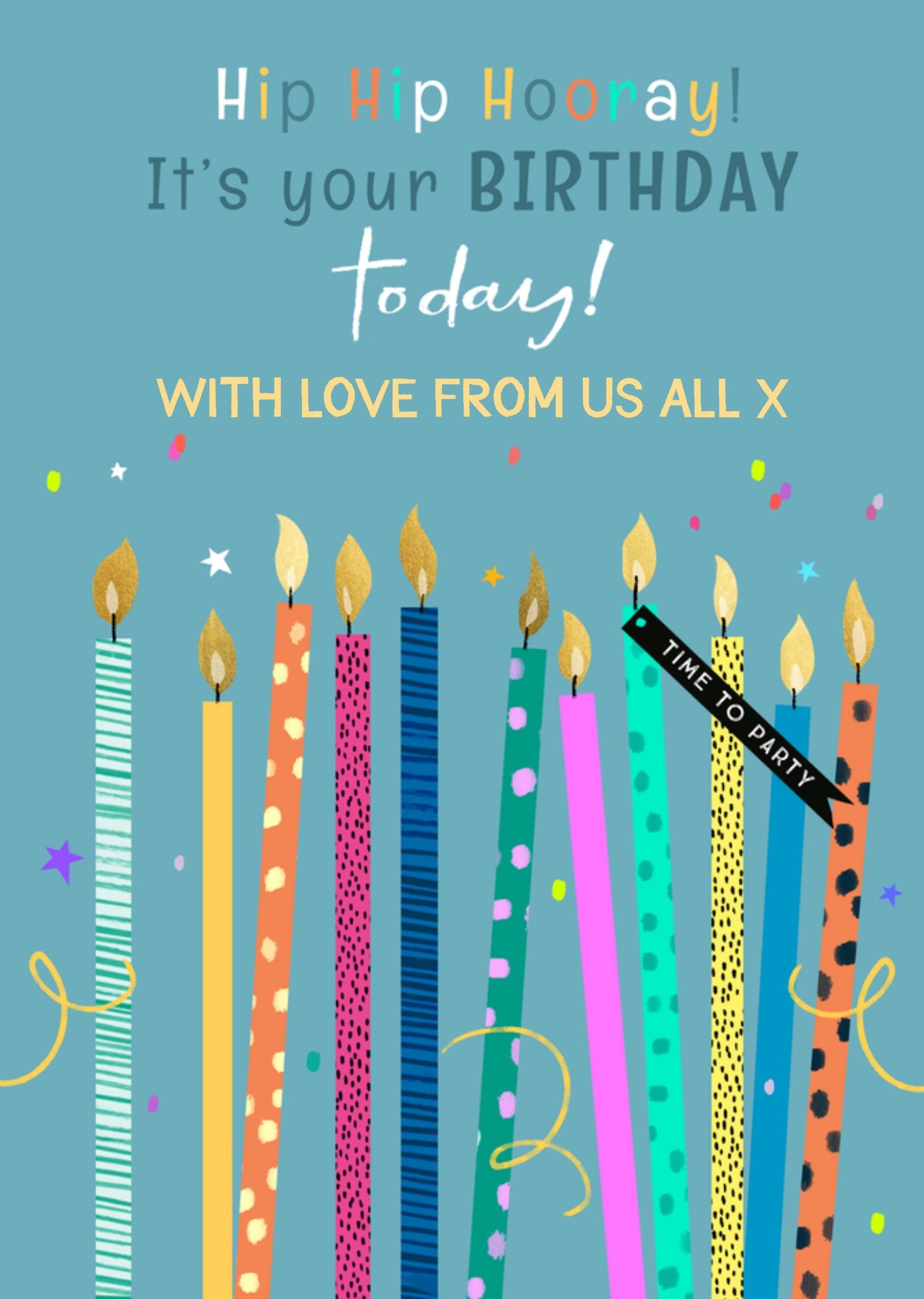 Moonpig Hip Hip Hooray Birthday Card