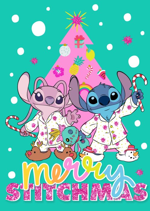 Disney Lilo And Stitch Merry Stitchmas Card