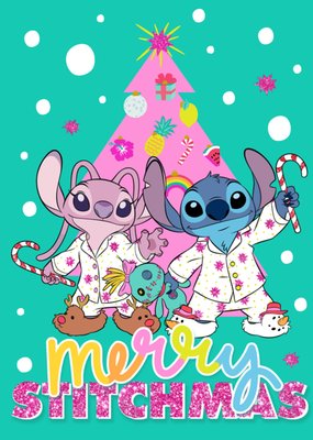 Disney Lilo And Stitch Merry Stitchmas Card