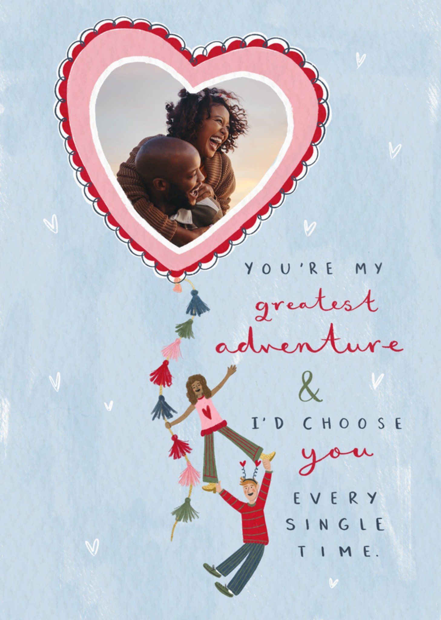 Moonpig Illustrated Greatest Adventure Photo Upload Valentine's Day Card